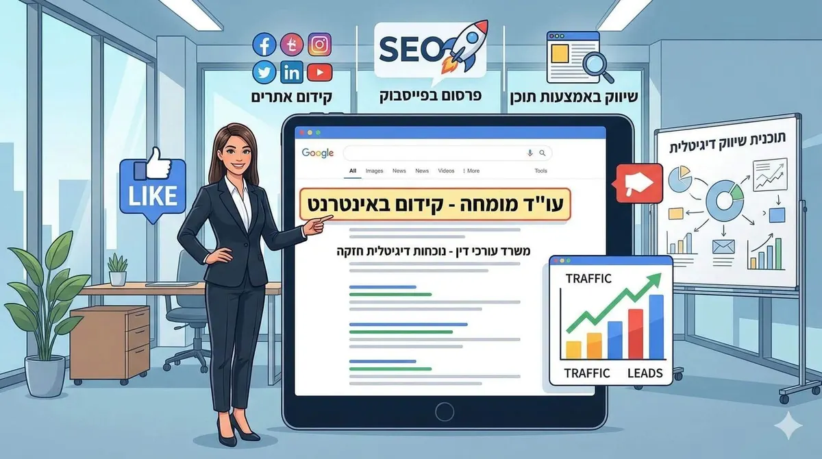 שיווק דיגיטלי ונוכחות מקוונת למשרד עורכי דין